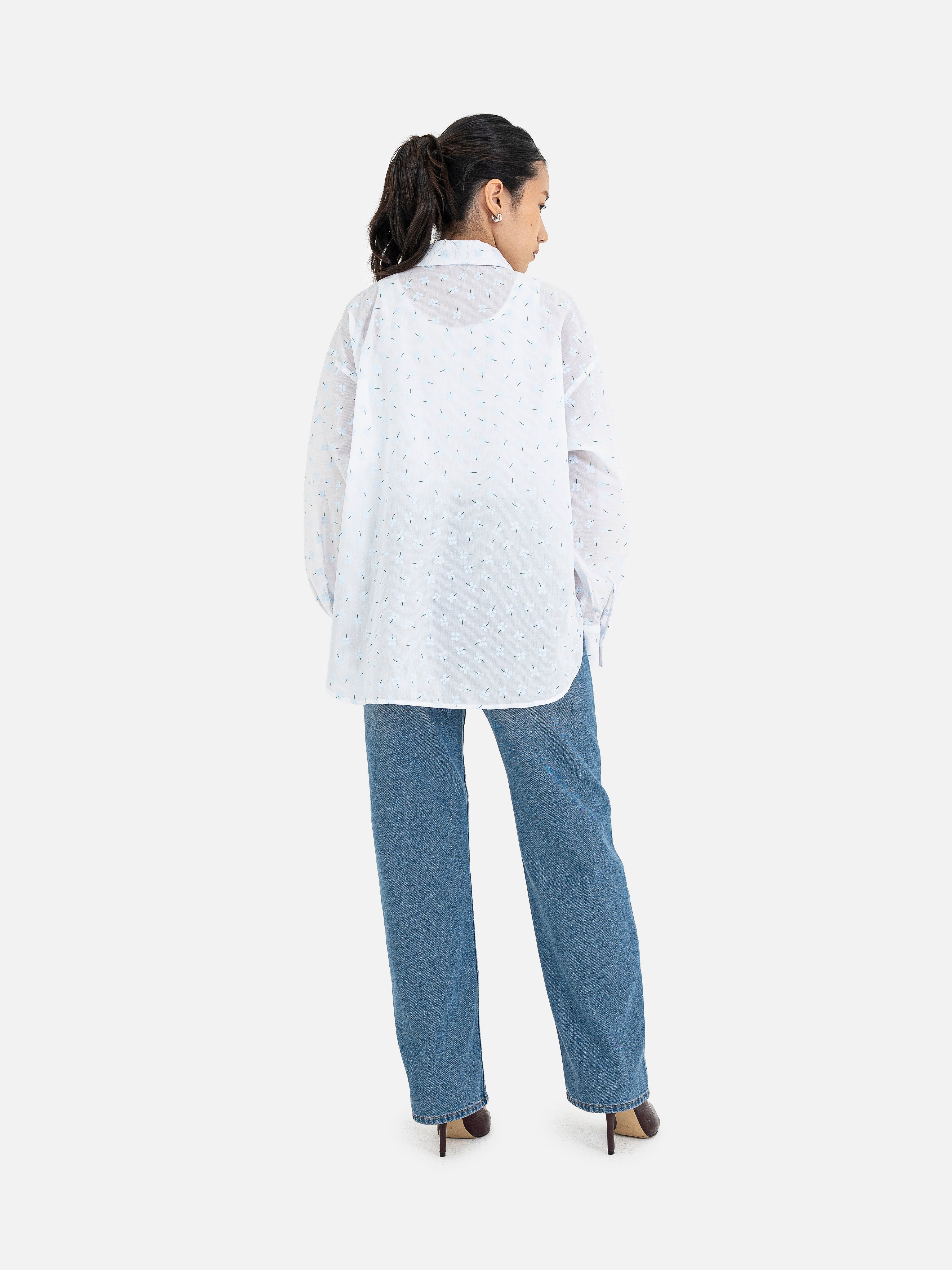 Kazuha Flower Print Shirt