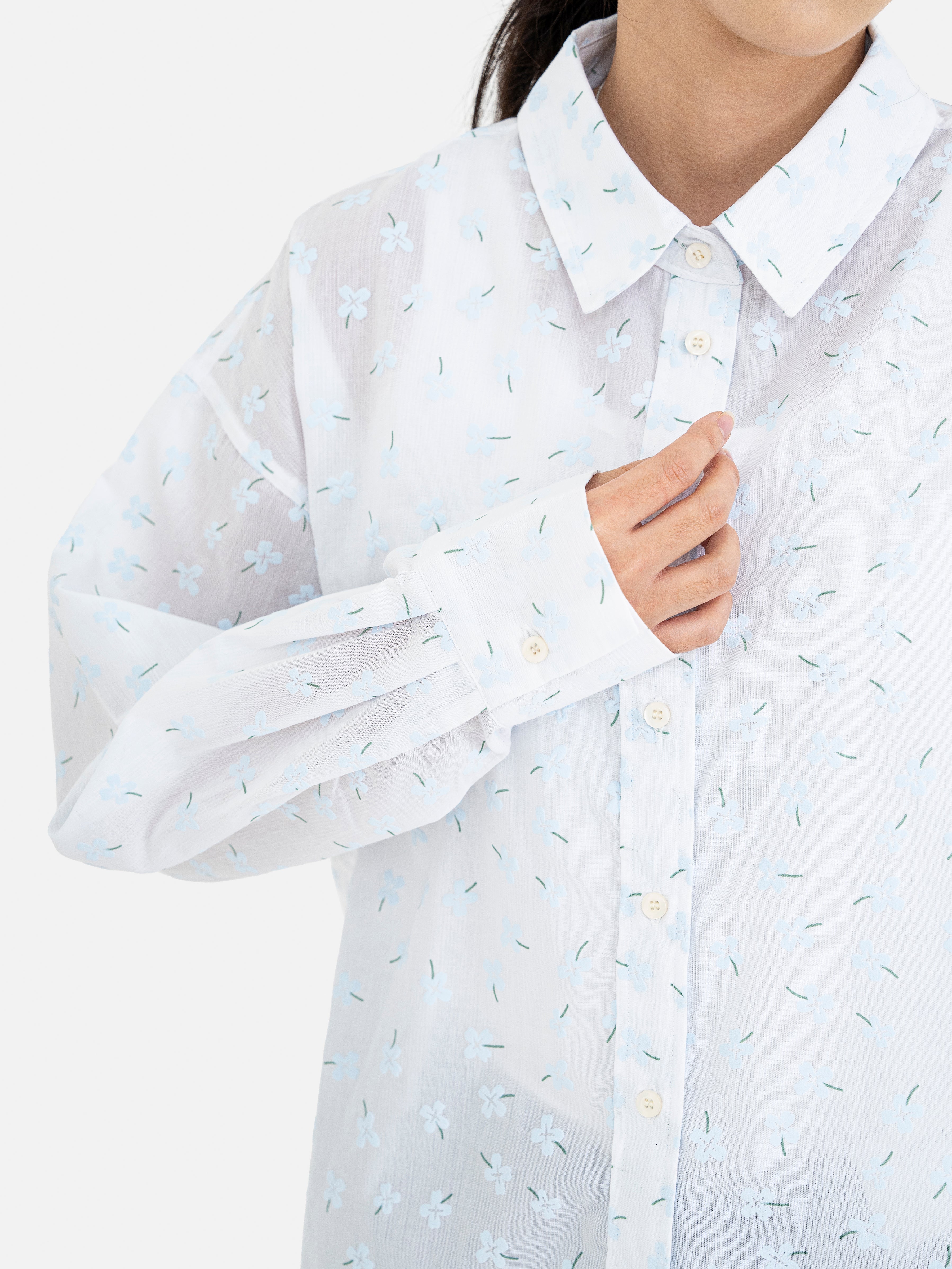 Kazuha Flower Print Shirt