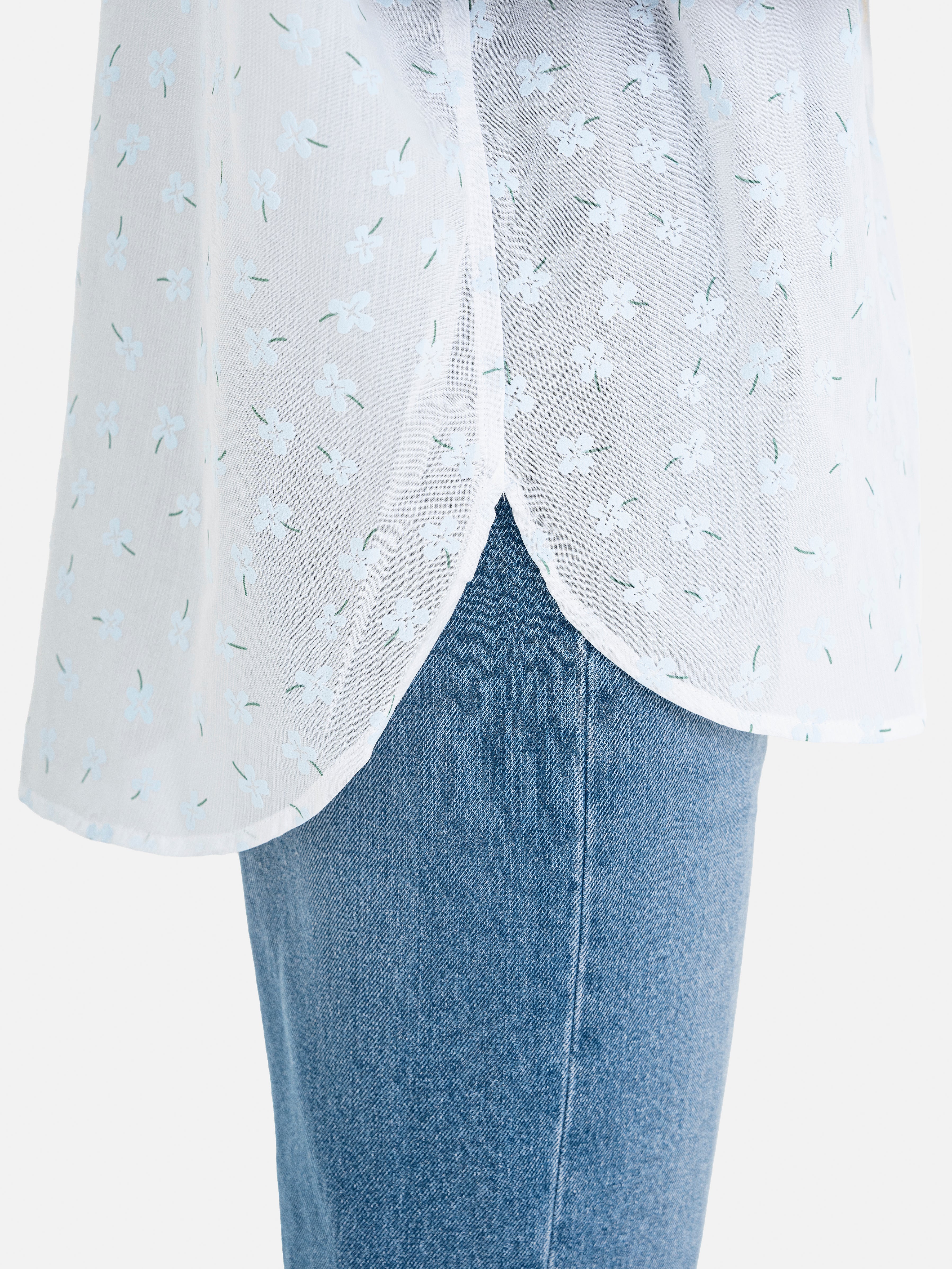 Kazuha Flower Print Shirt