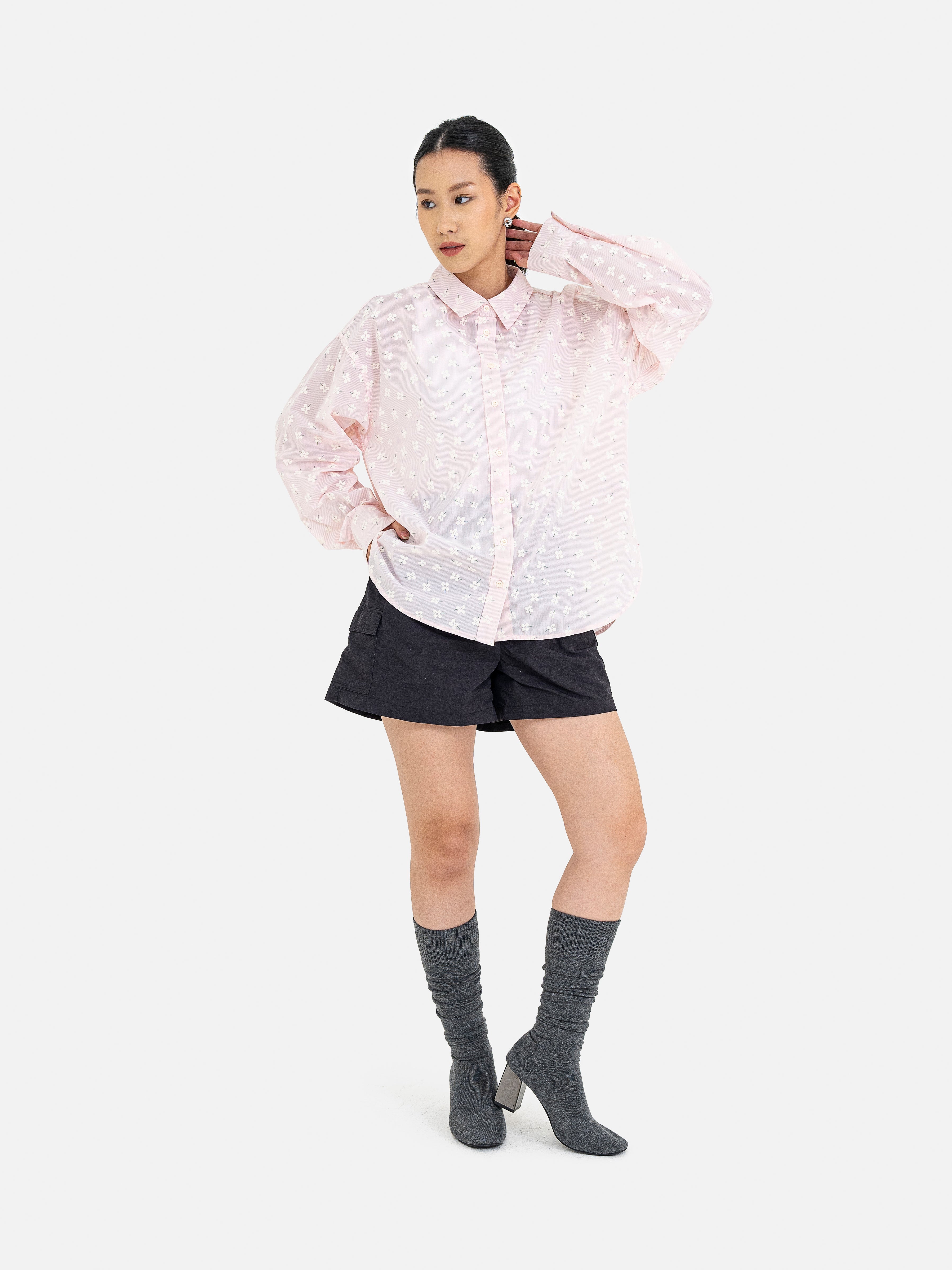 Kazuha Flower Print Shirt