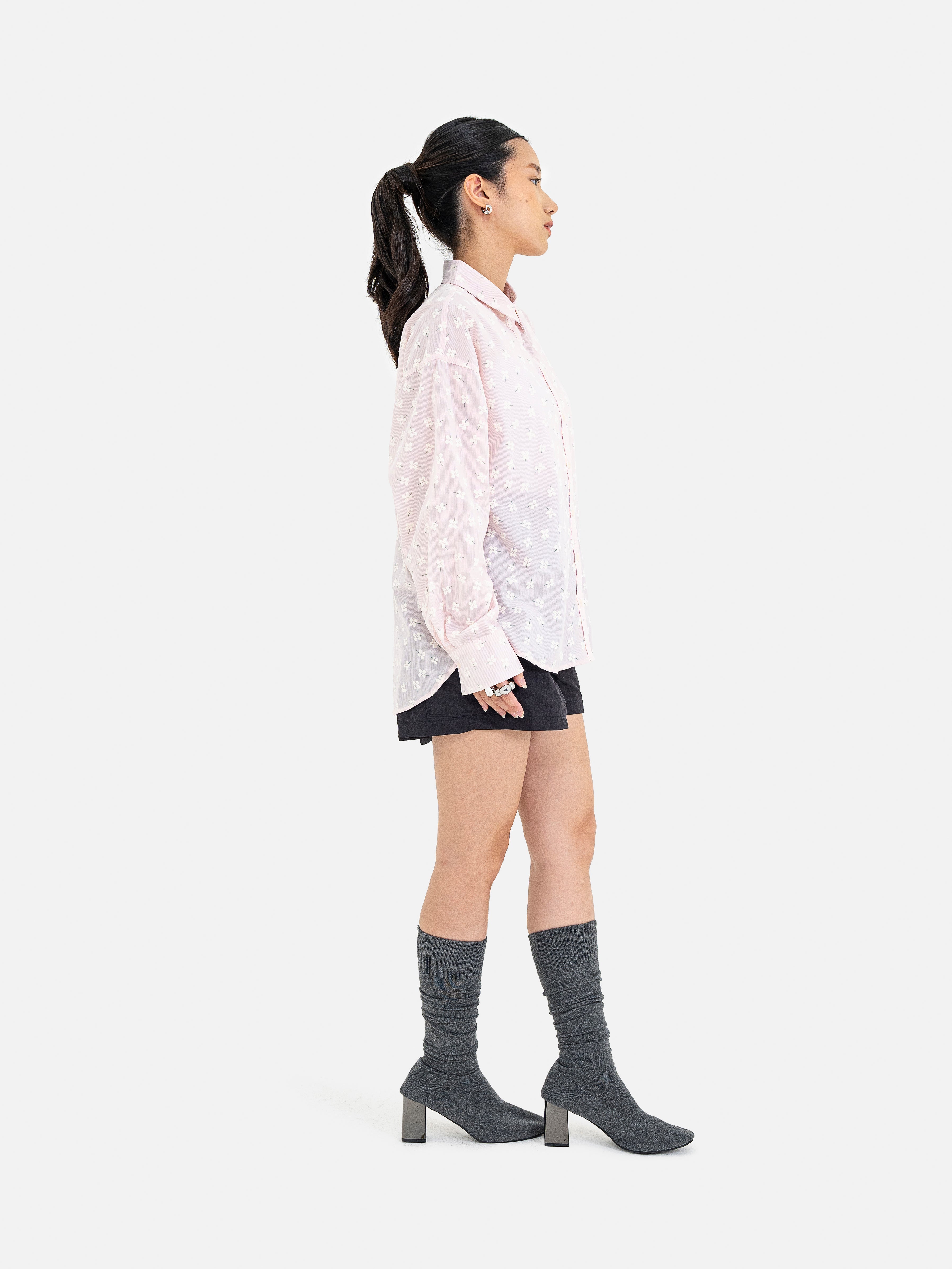 Kazuha Flower Print Shirt