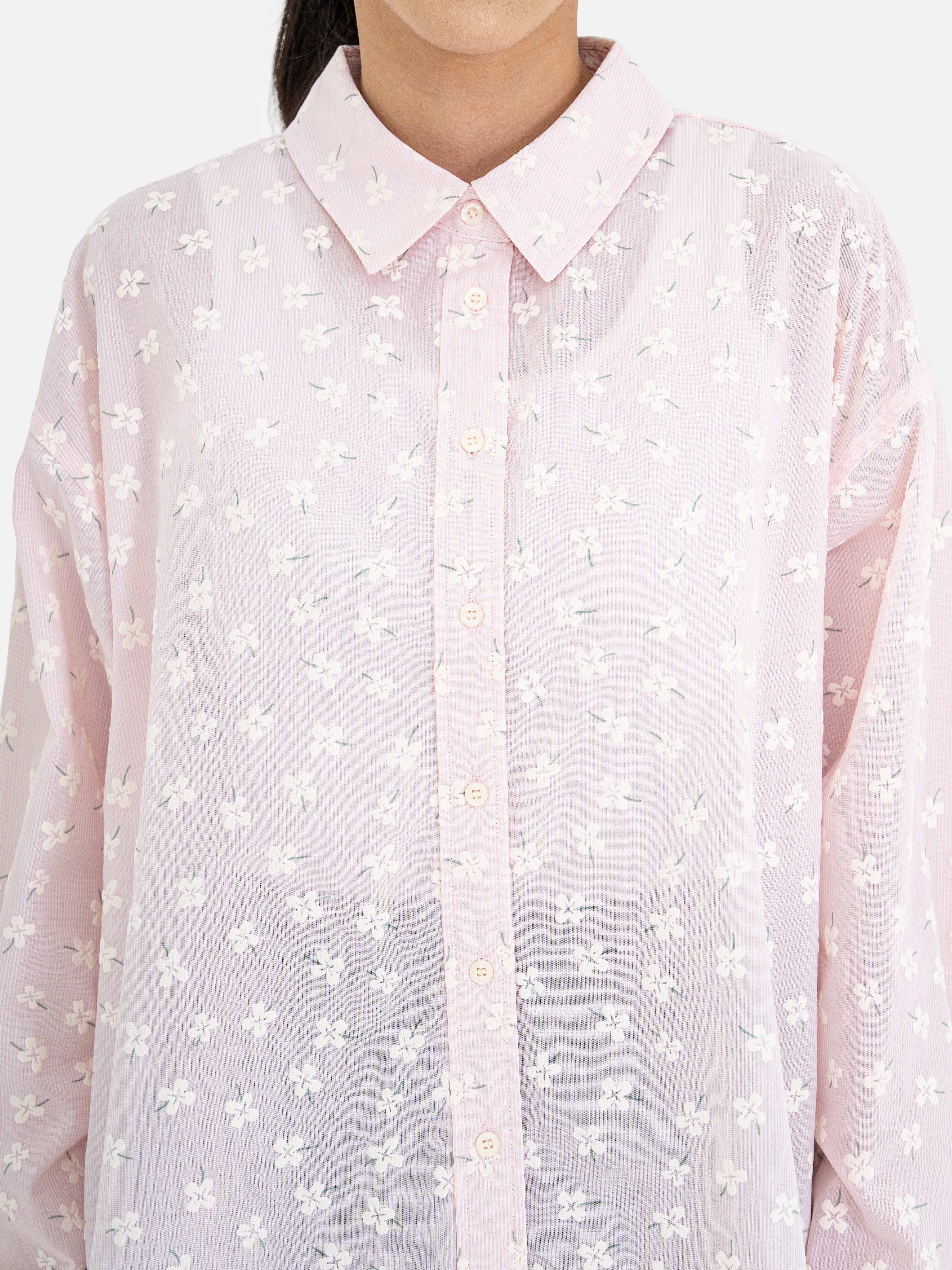 Kazuha Flower Print Shirt