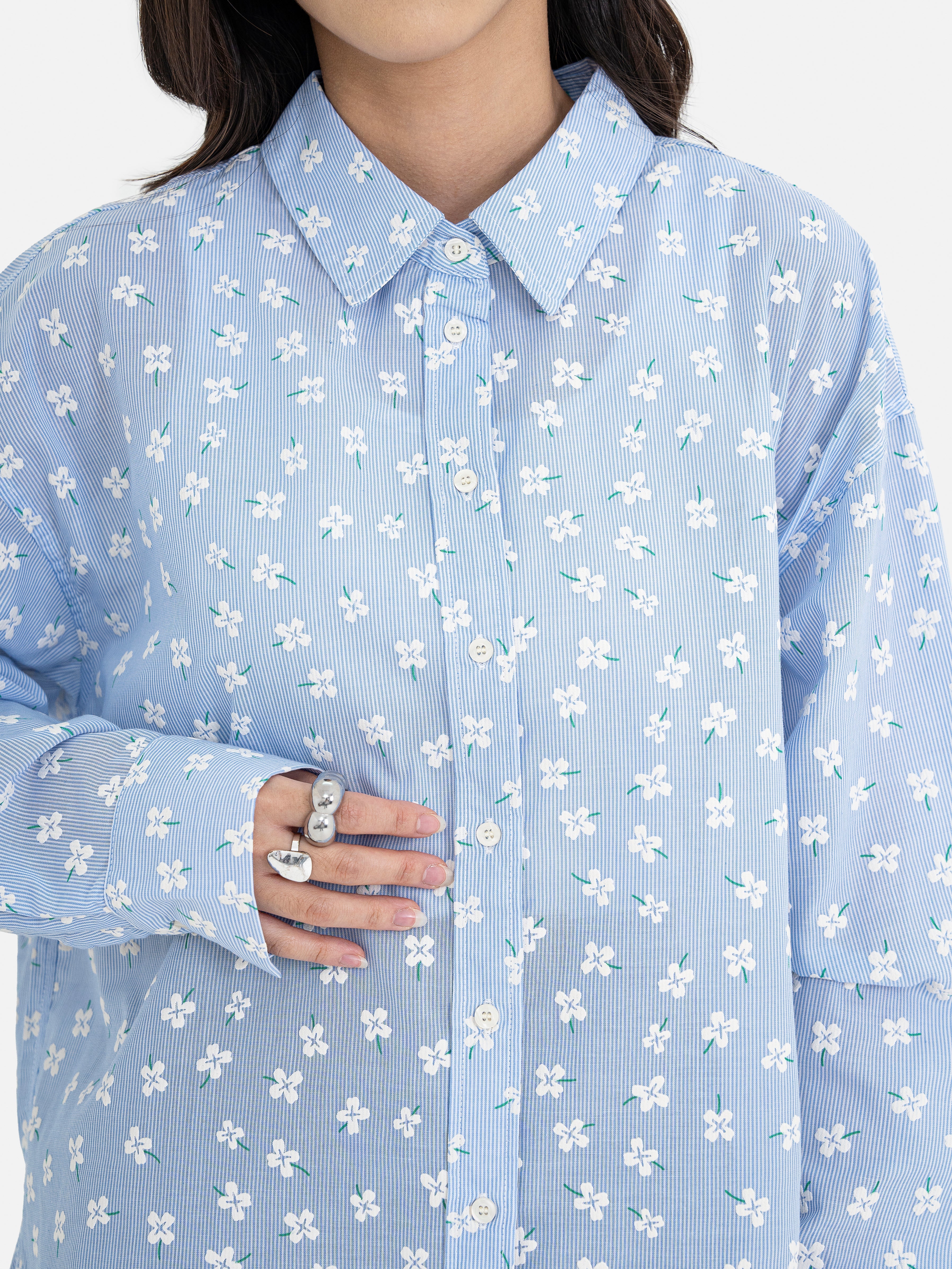 Kazuha Flower Print Shirt