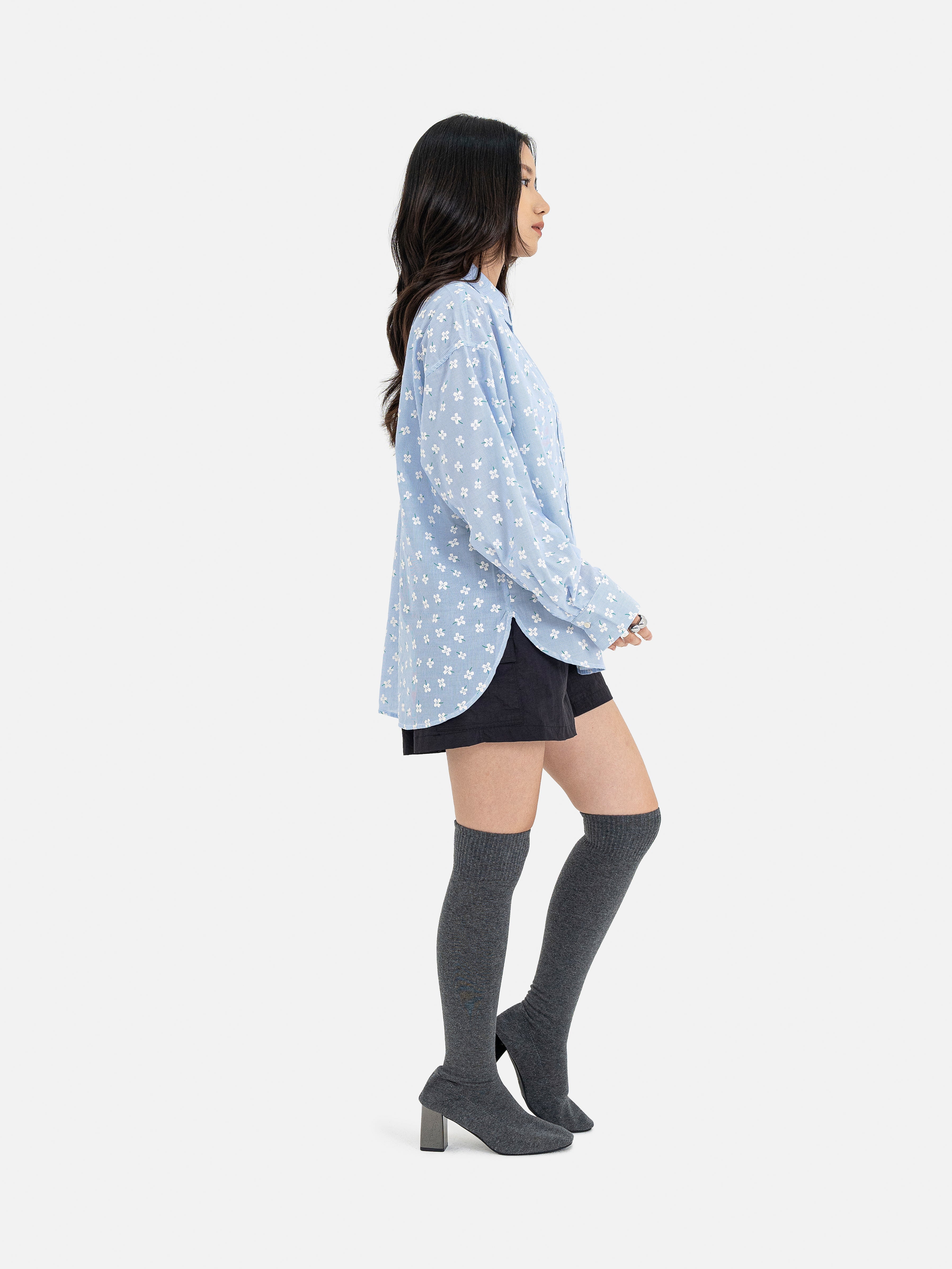 Kazuha Flower Print Shirt