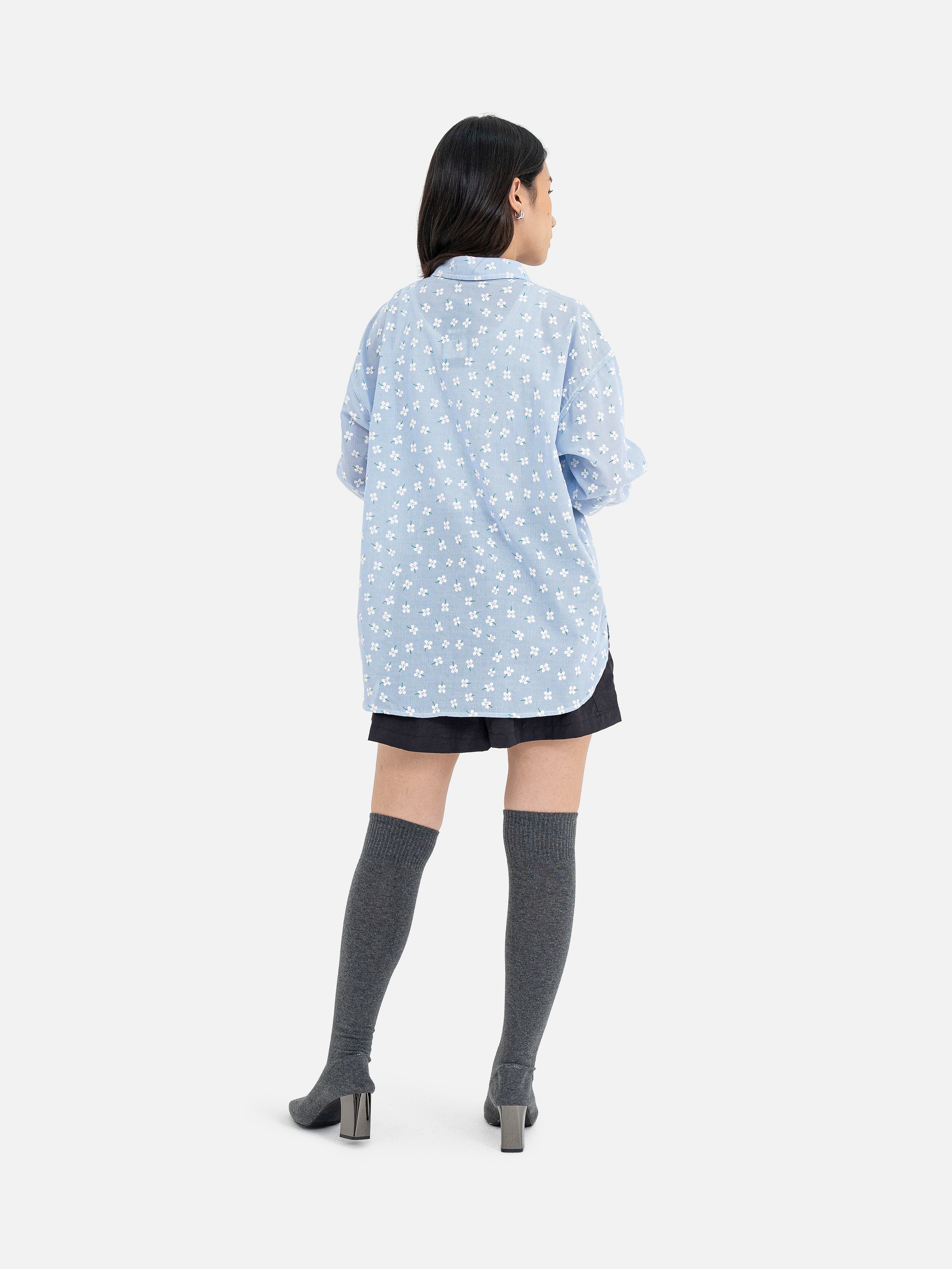 Kazuha Flower Print Shirt