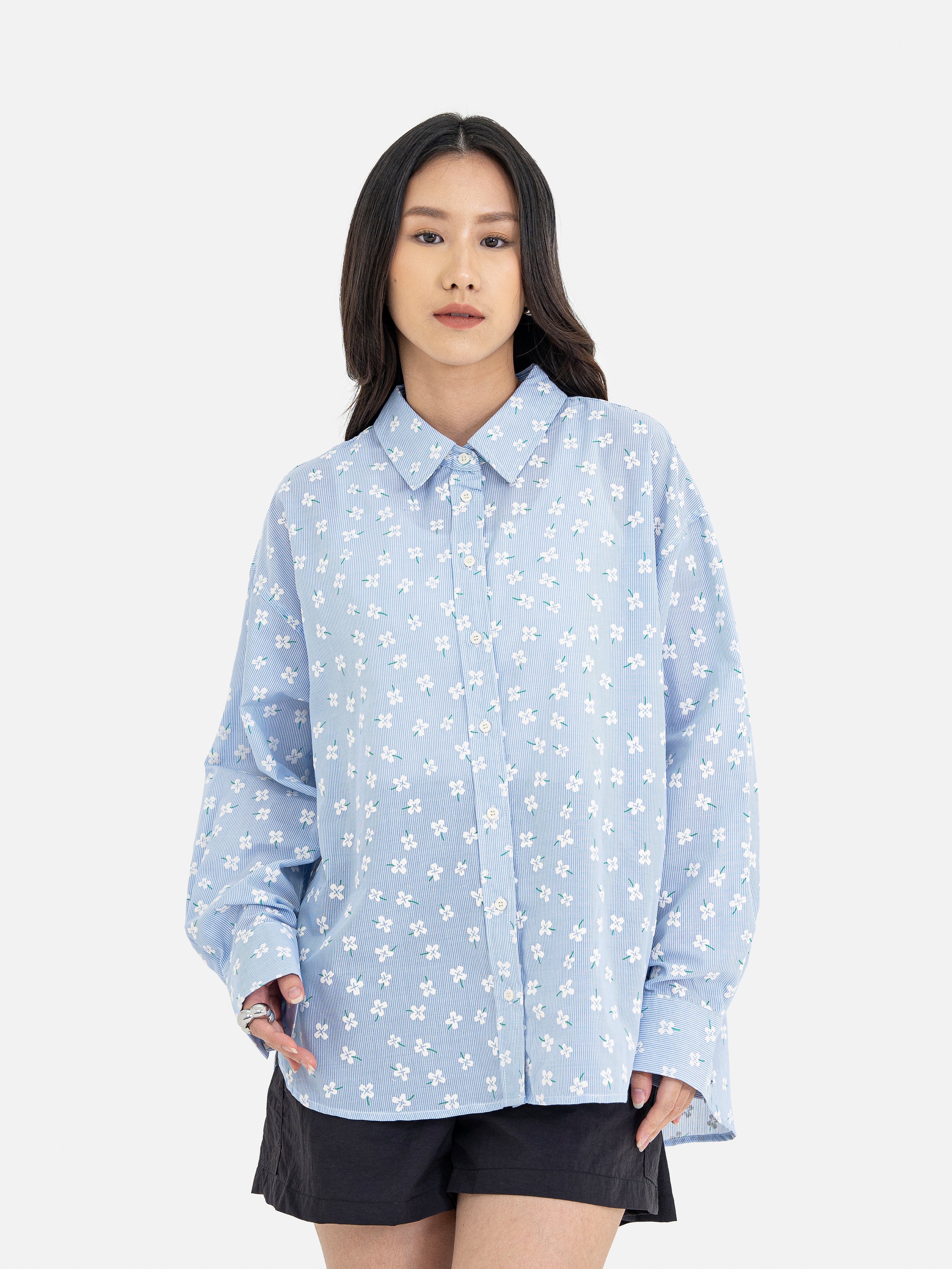 Kazuha Flower Print Shirt