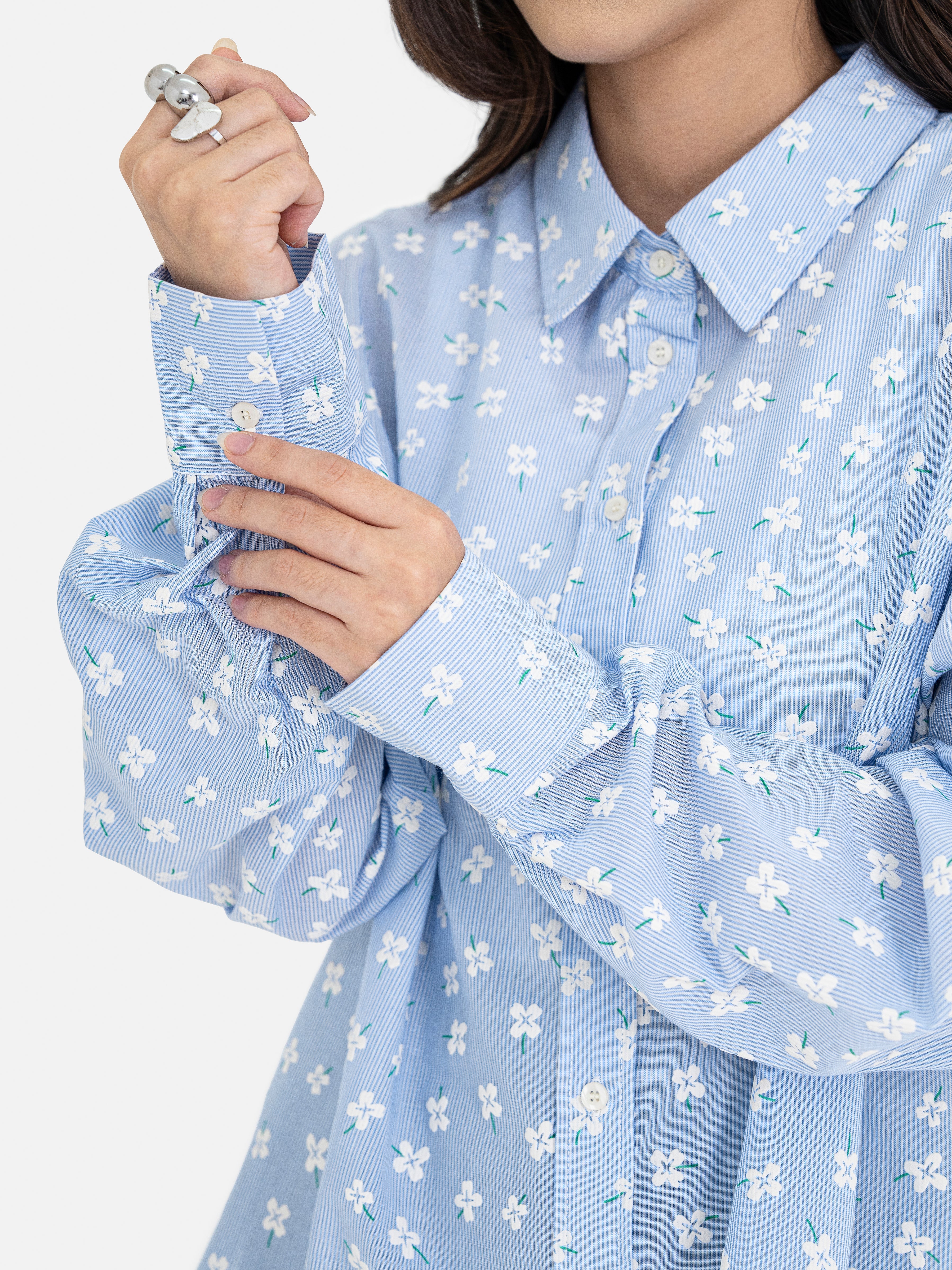 Kazuha Flower Print Shirt