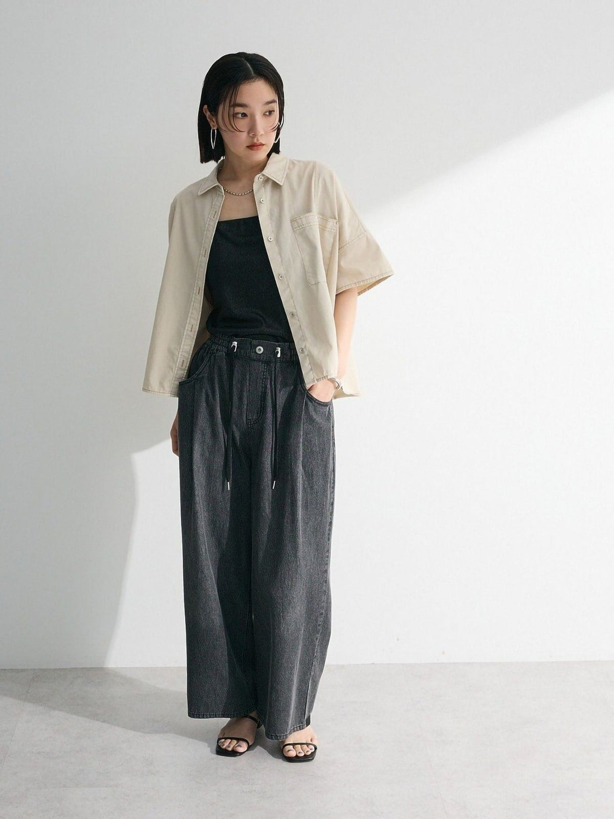 Kinmokusei Wide Leg Denim Pants