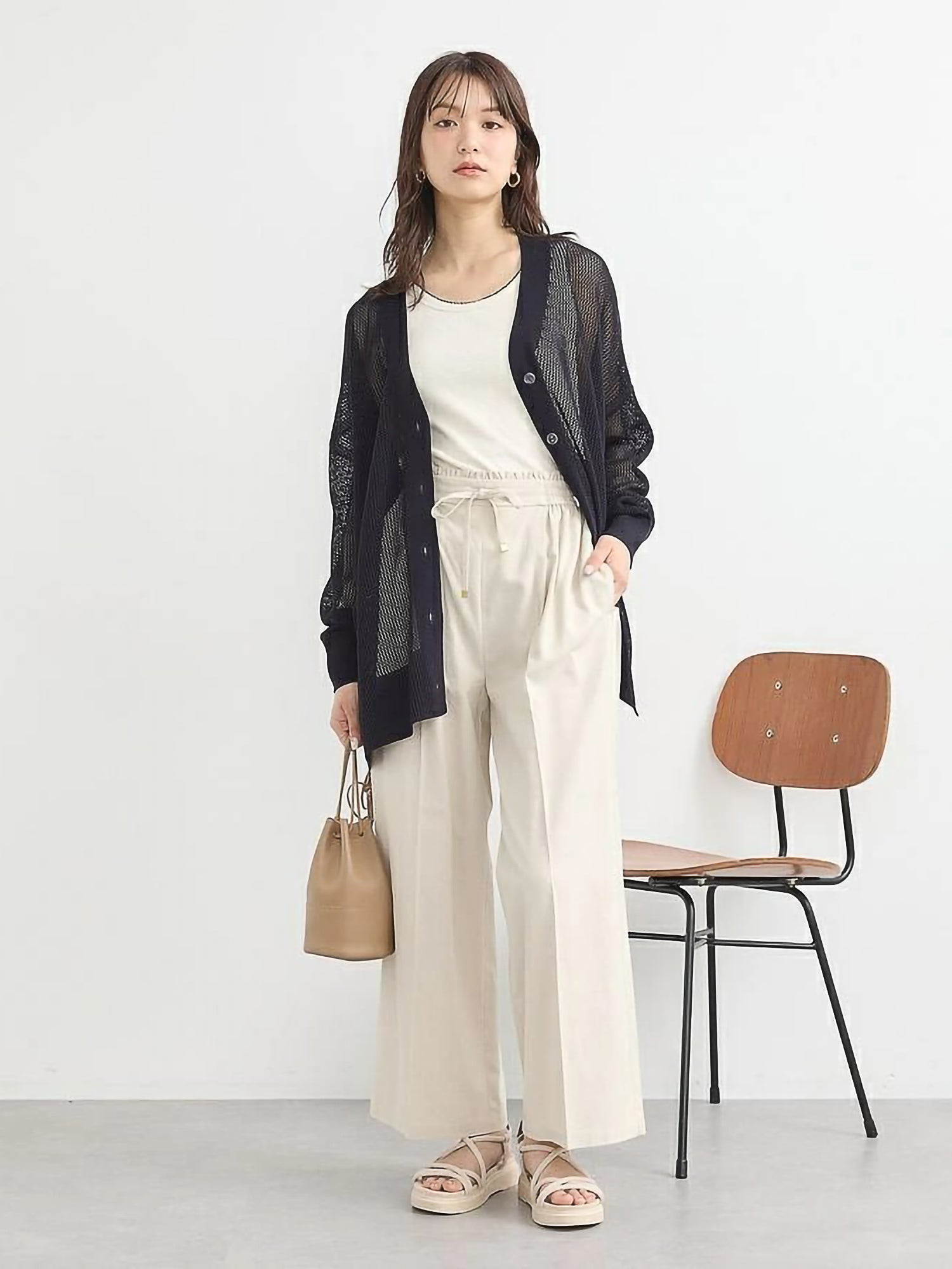 Kiomi Mesh Loose Cardigan