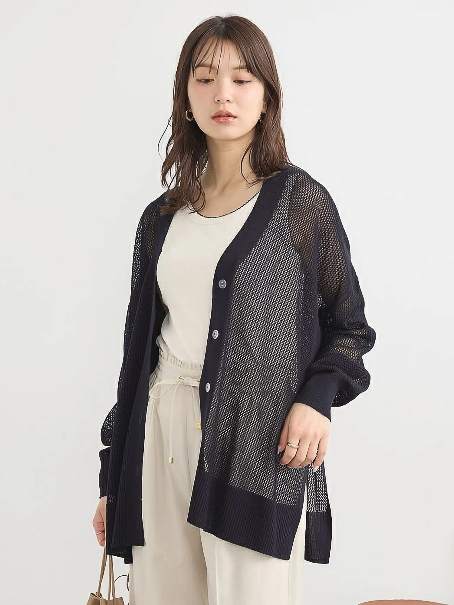 Kiomi Mesh Loose Cardigan