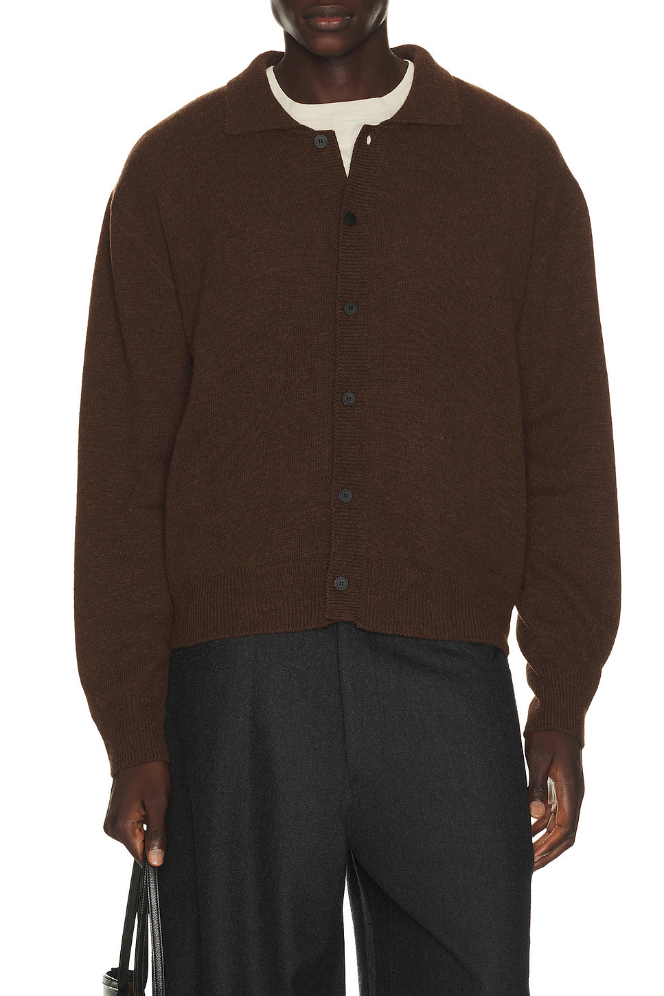 Alpaca Blend Shirt Cardigan