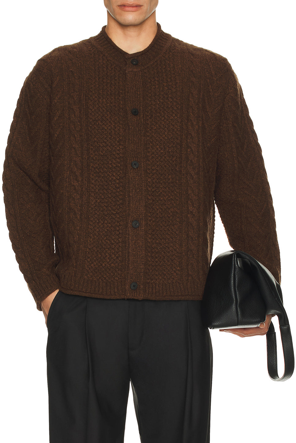 Twisted Round Neck Cardigan