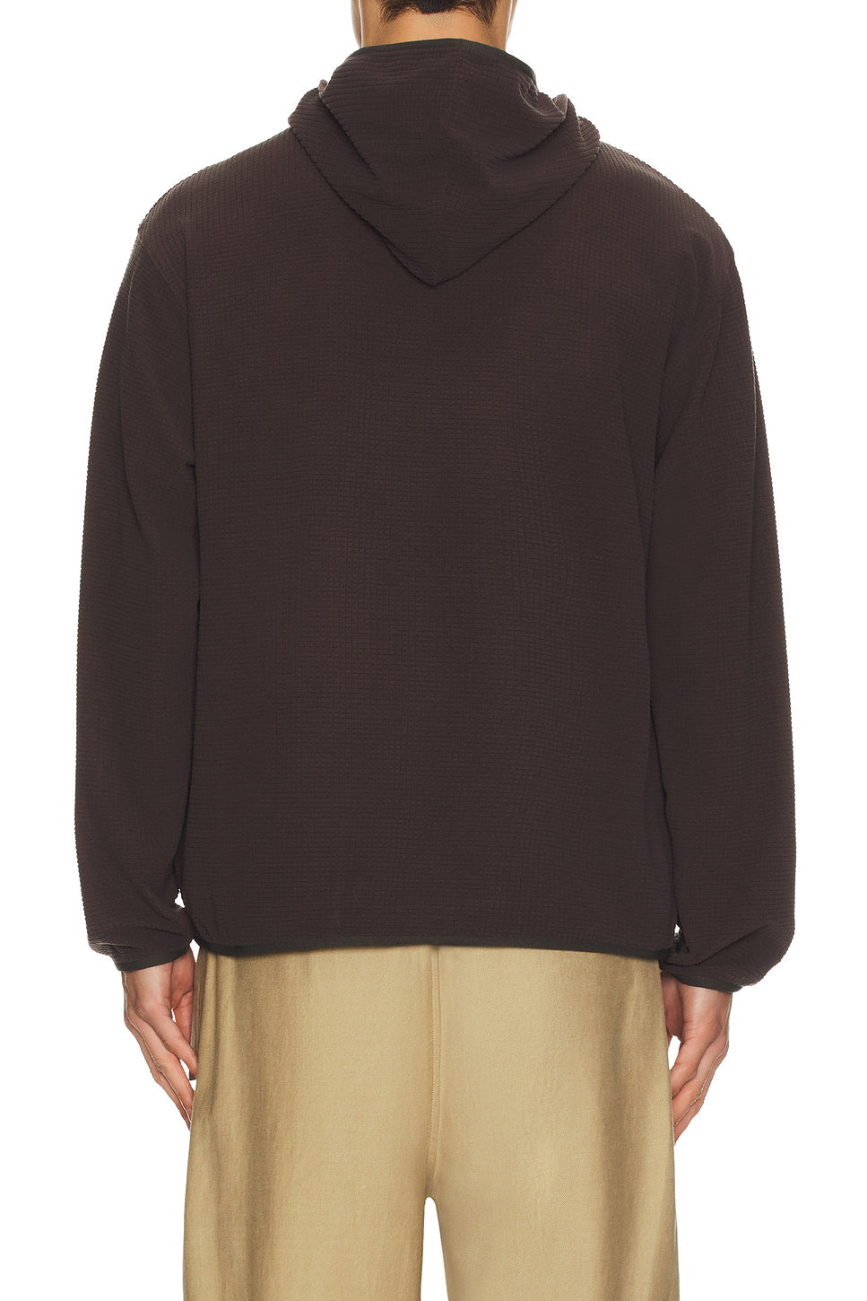 Waffle Knit Pullover Hoodie