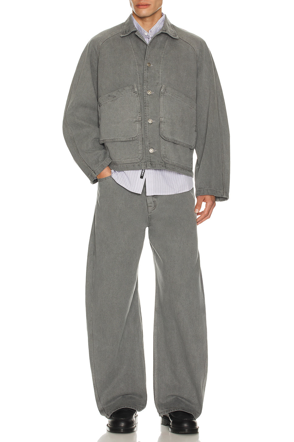 Garment Dyed Denim Hunting Jacket