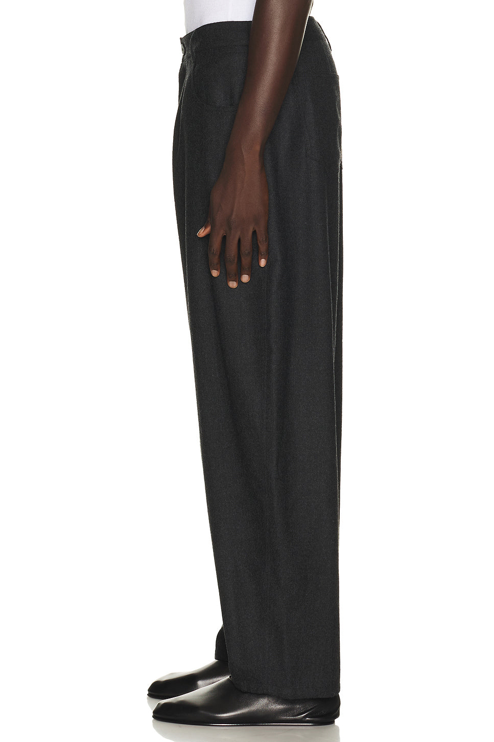 Wool Curved Trousers
