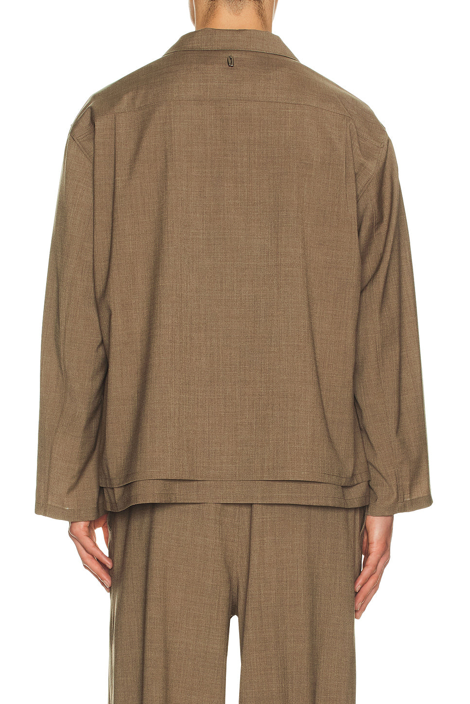 Double Layered Open Collar Shirt
