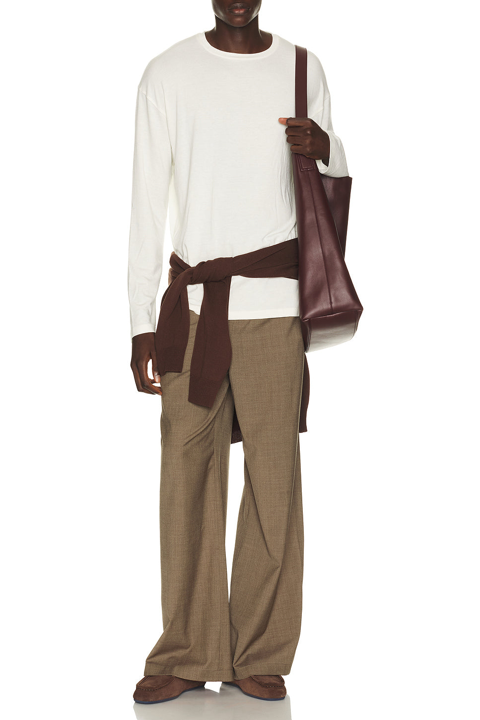 Wool Blend Long Sleeve Tee Shirt