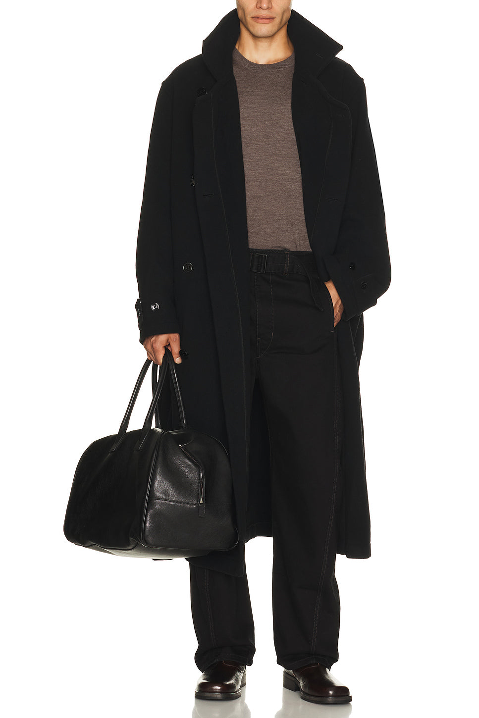 Double Wool Wrap Coat