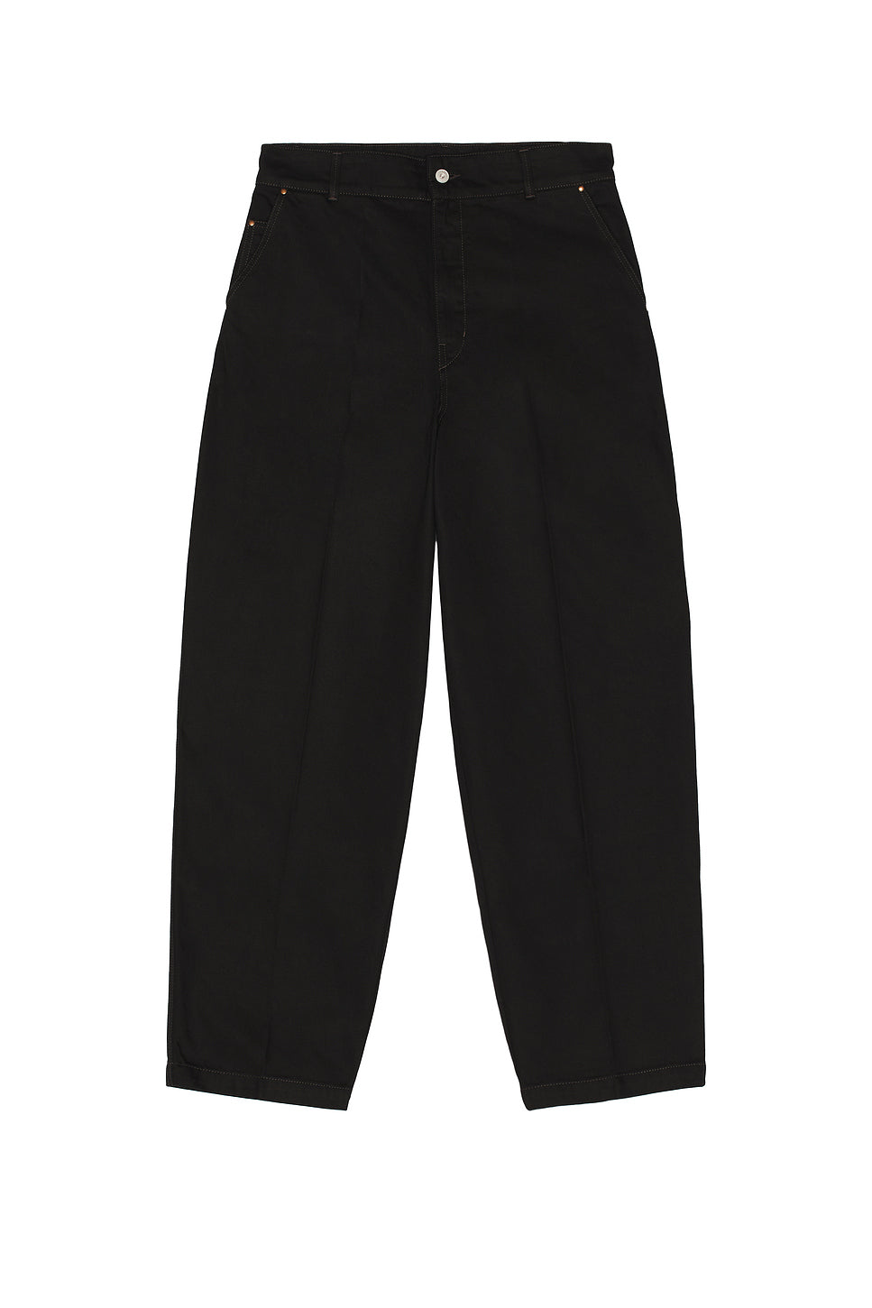 Heavy Black Denim Maxi Barrel Workwear Pants