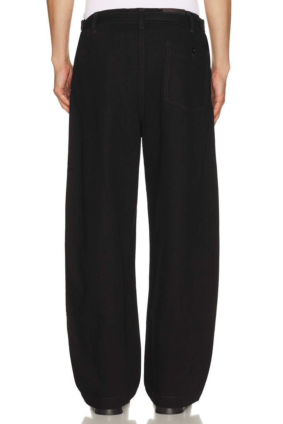 Heavy Black Denim Maxi Barrel Workwear Pants