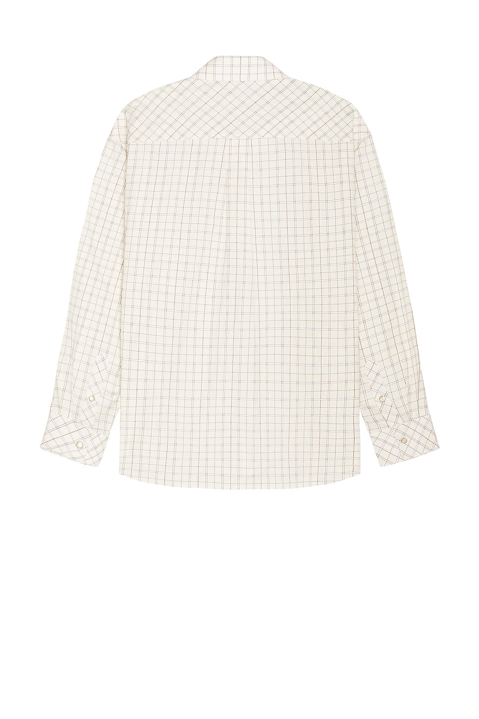 Textured Cotton Check Western Check Shirt