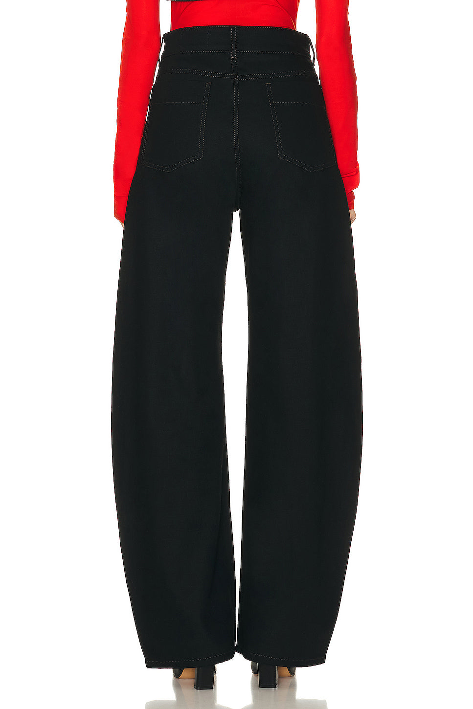 High Waisted Curved Jeans