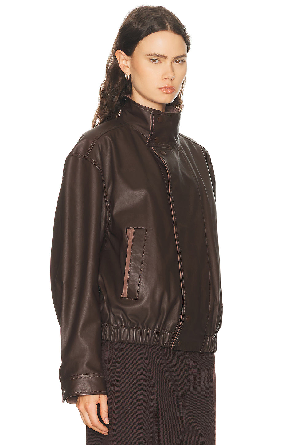 Soft Leather Blouson Jacket
