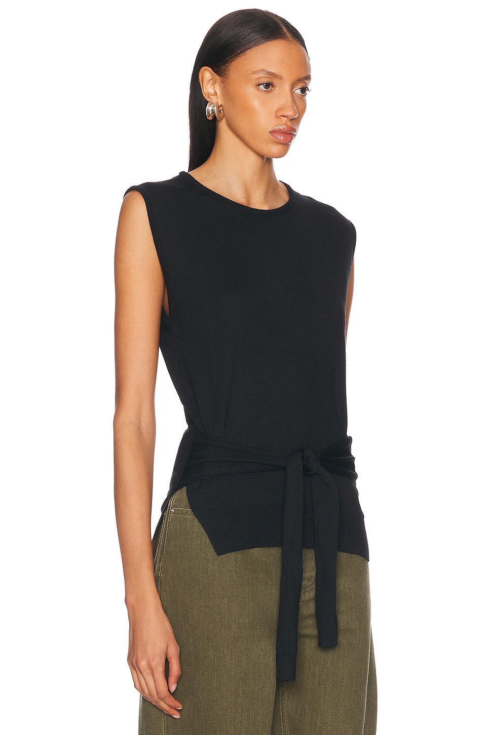 Trompe L'oeil Sleeveless Top