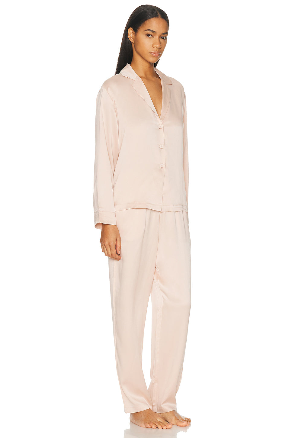 Washable Silk Long Sleeve Pant Set