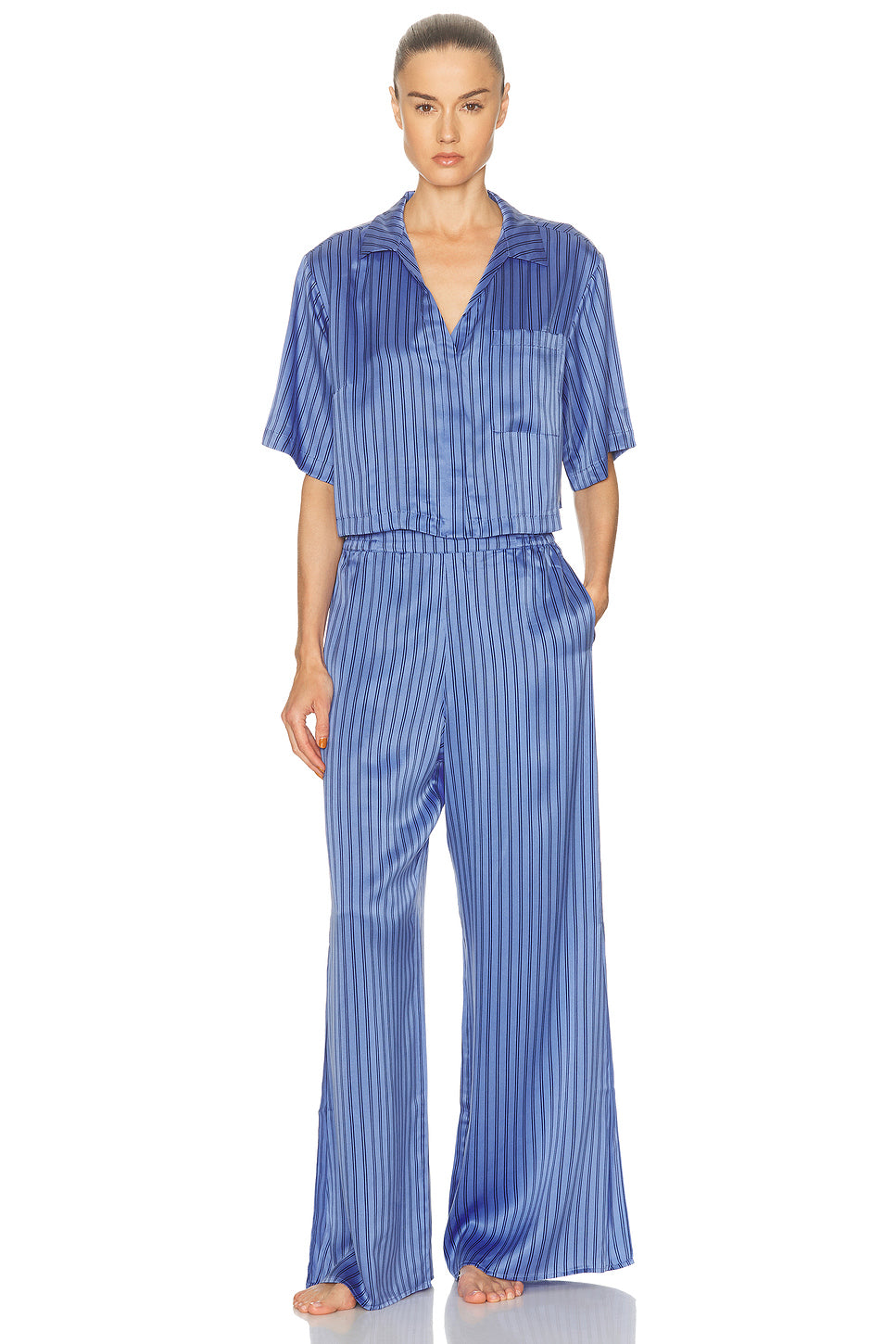 Washable Silk High Rise Pant Set