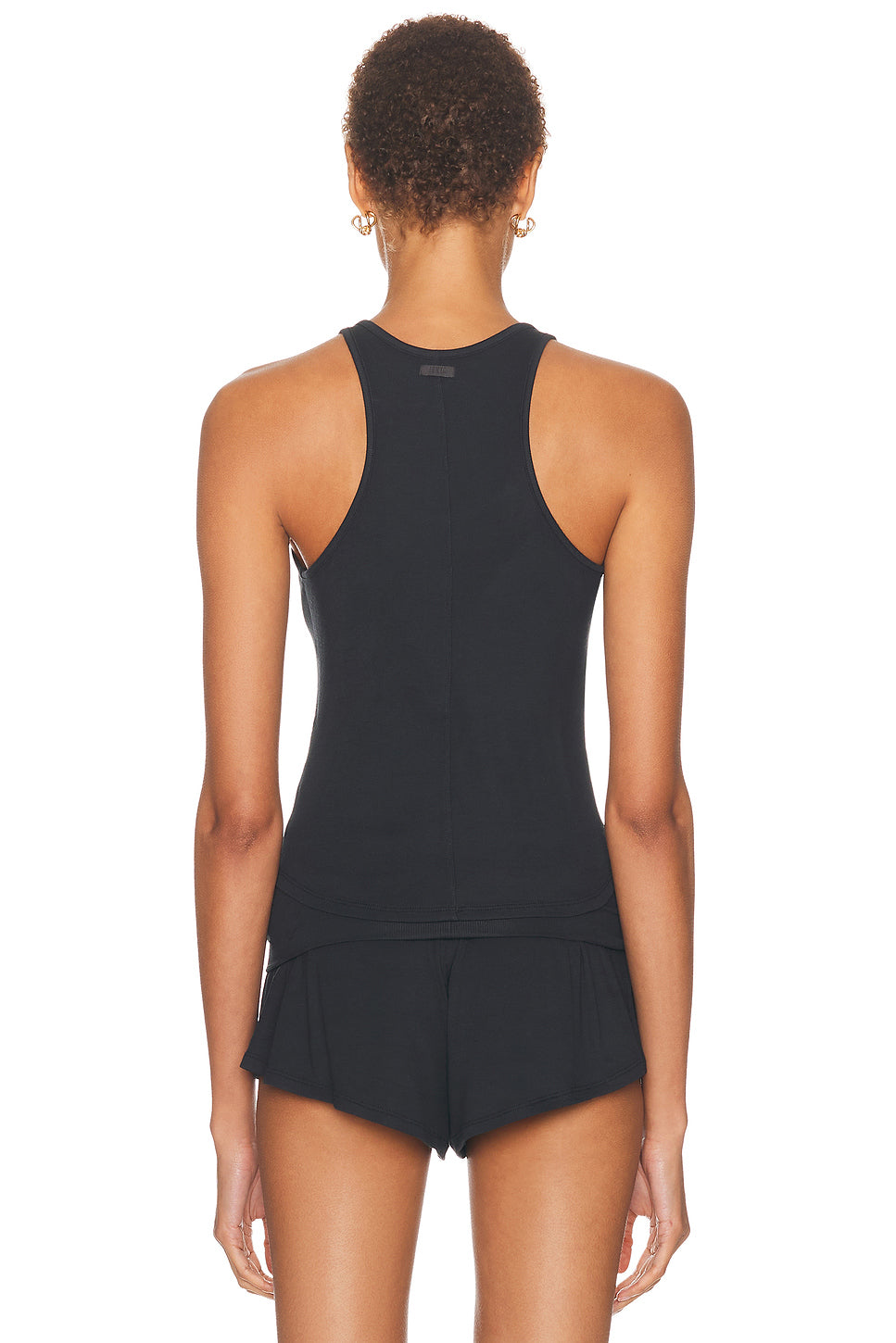 Soft Modal Rib Curved Hem Tank Top