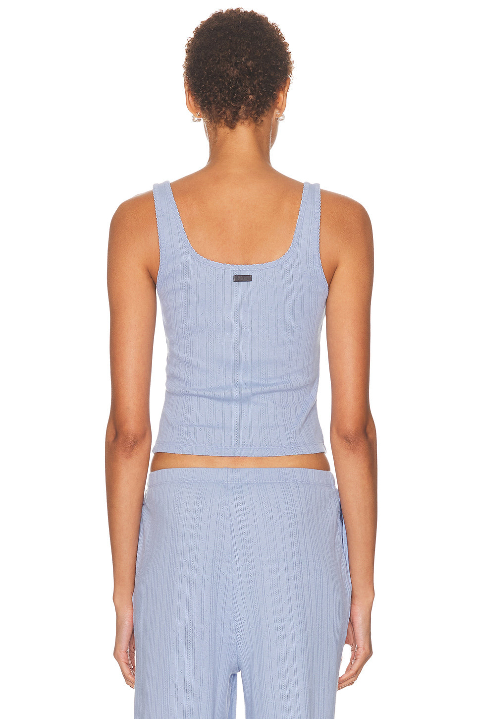 Pointelle Scoop Neck Tank Top