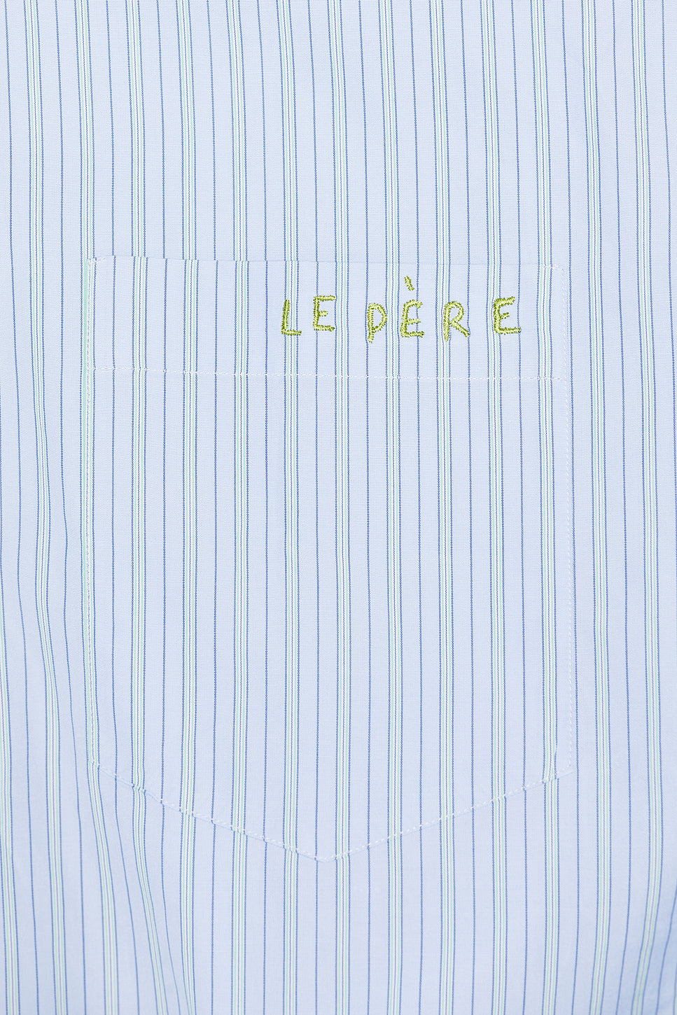Le Pre Double Short Sleeve Button Down Shirt in Blue