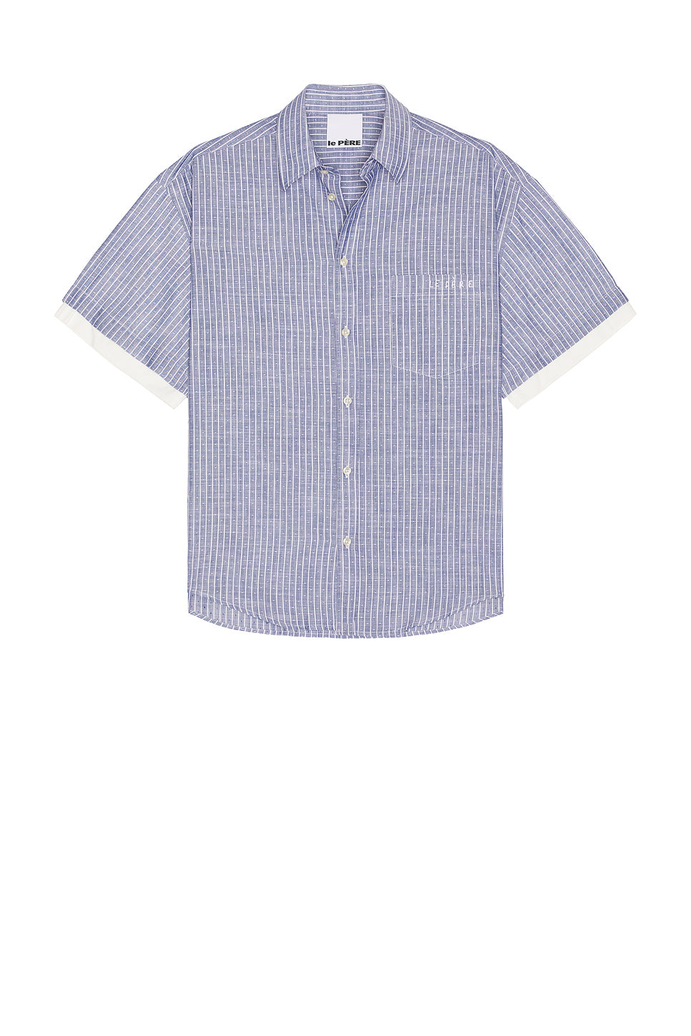Double Short Sleeve Button Down