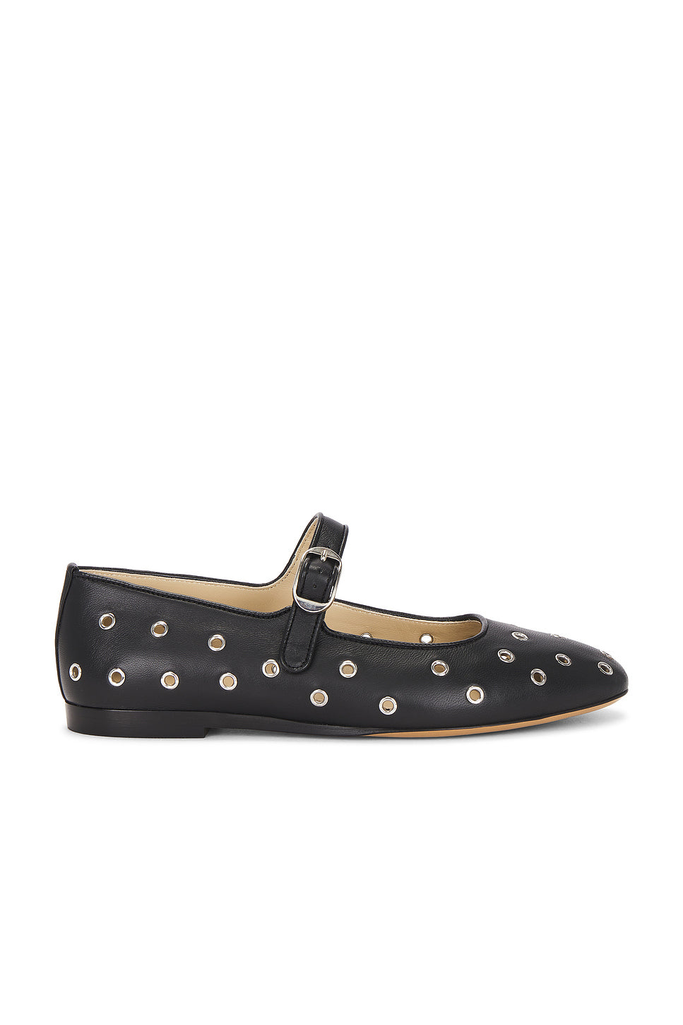 Classic Eyelet Studded Leather Mary Jane
