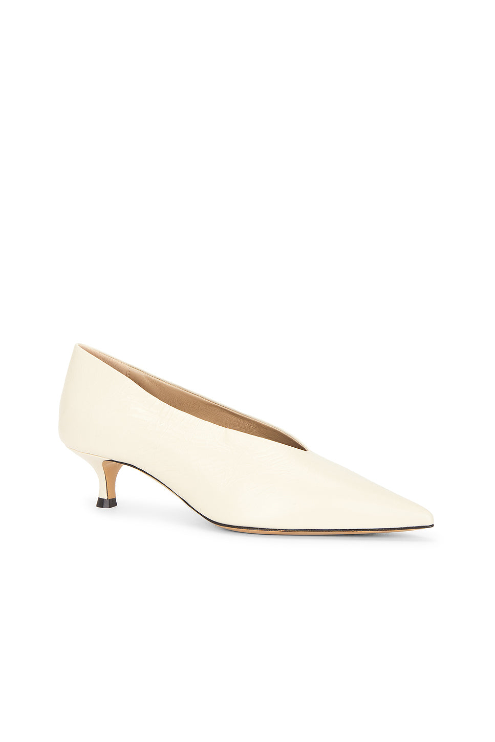 Babouche Leather Kitten Heel
