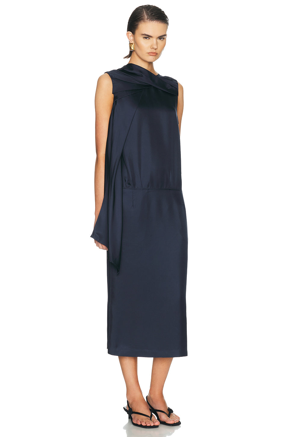 Izia Draped Cape Dress