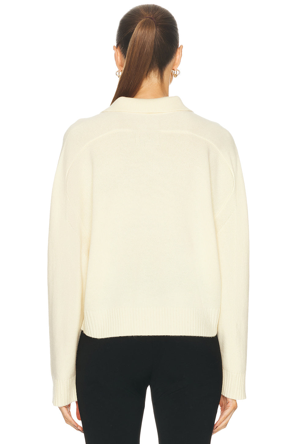 Homere Saddle Sleeve Polo Sweater