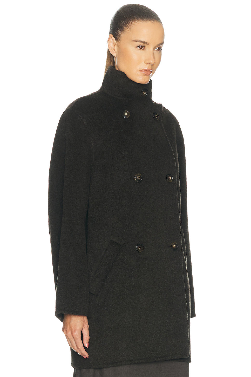 Olmo High-neck Double Breasted Coat