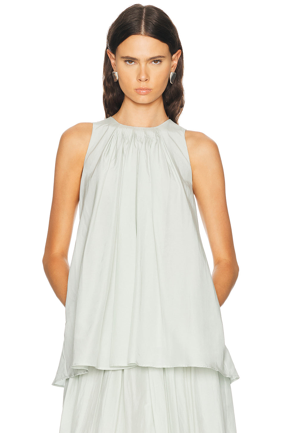 Liao Pleated Neckline Blouse