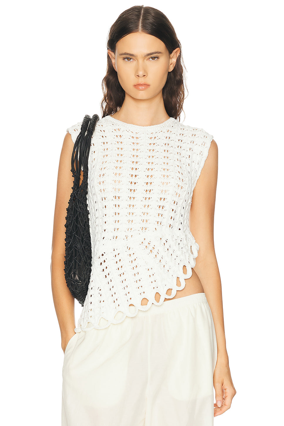 Saez Asymmetric Sleeveless Top