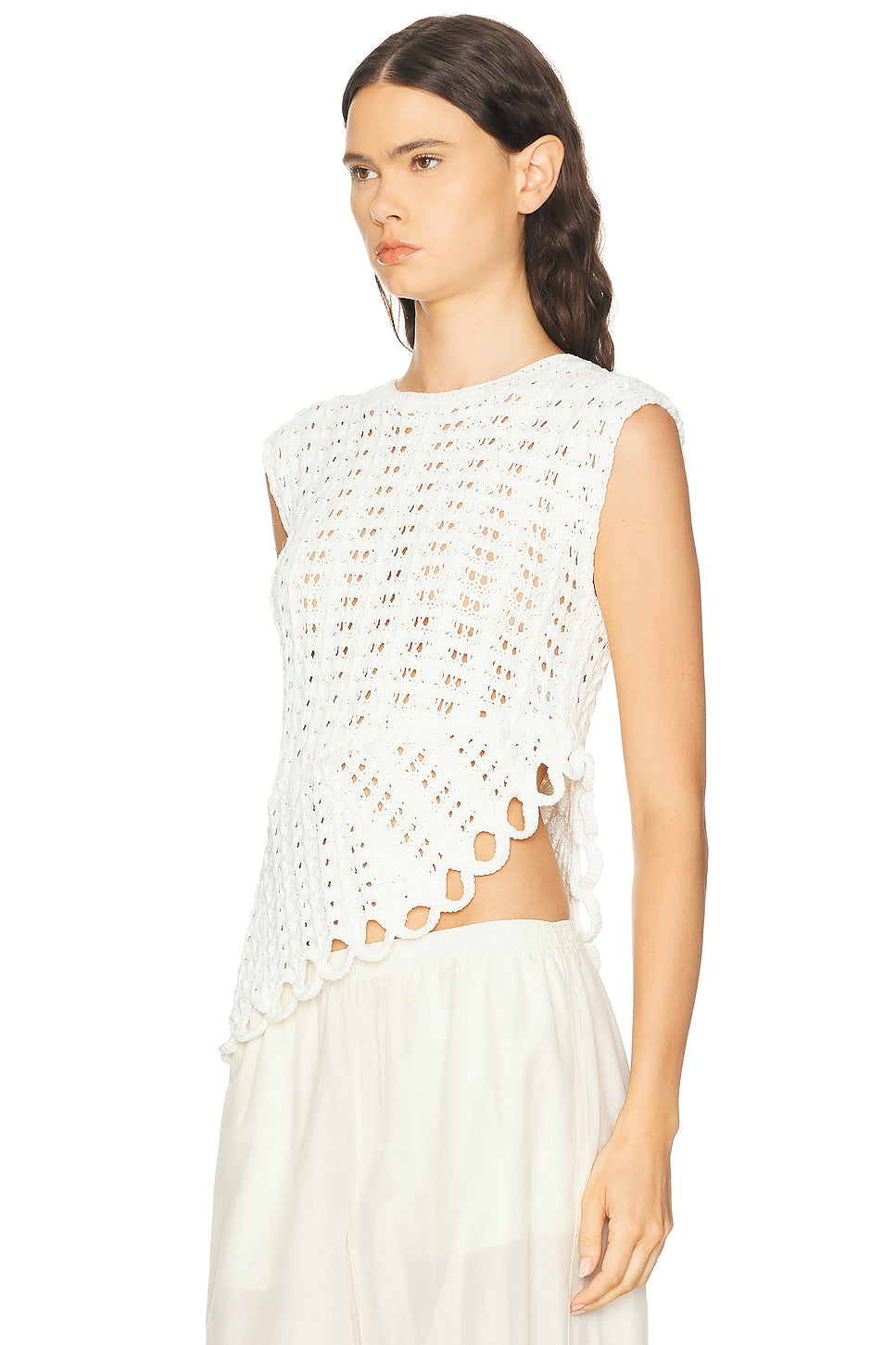 Saez Asymmetric Sleeveless Top