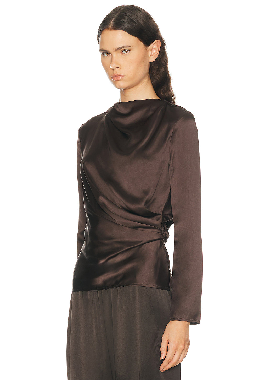 Anya Draped Long Sleeve Top
