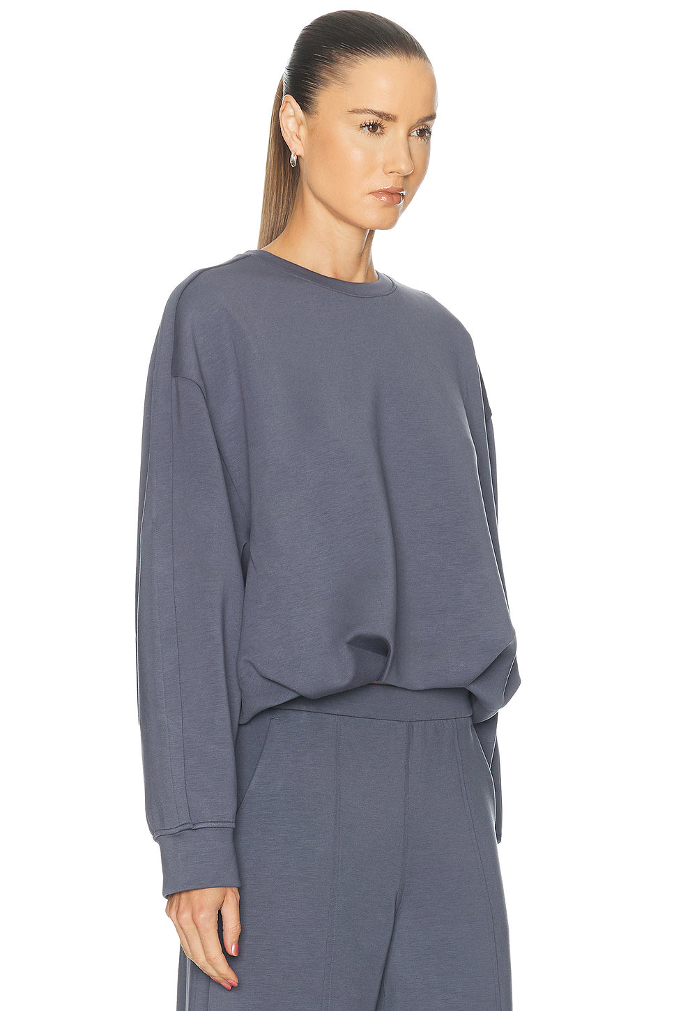 LuxeTouch Oversized Crewneck Sweatshirt