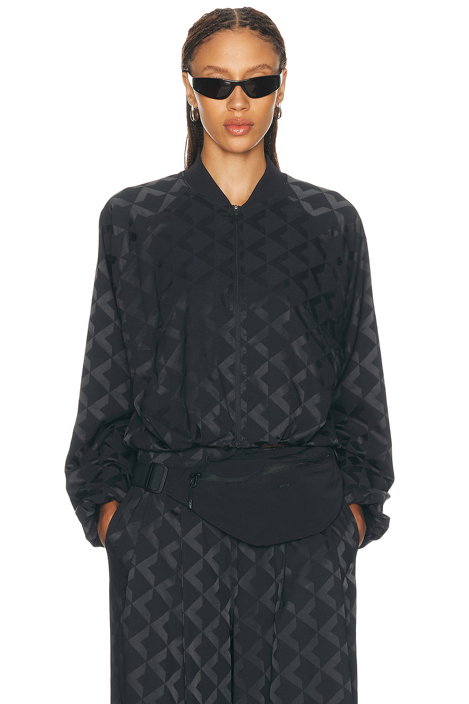 Monogram Satin Track Jacket