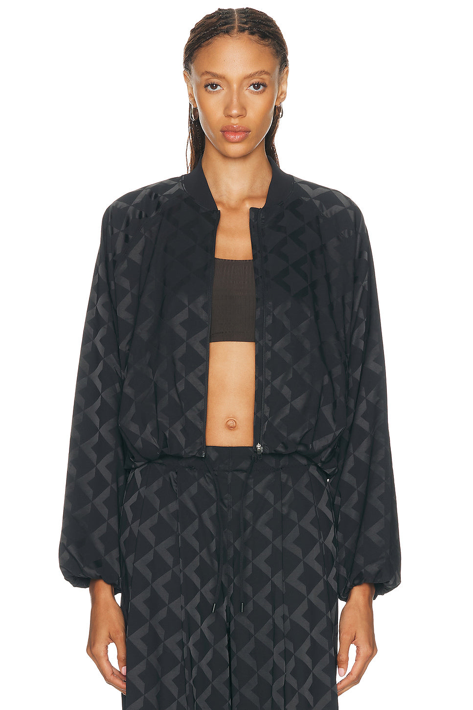 Monogram Satin Track Jacket