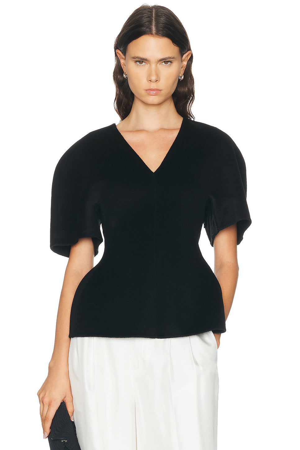 Double V Neck Top
