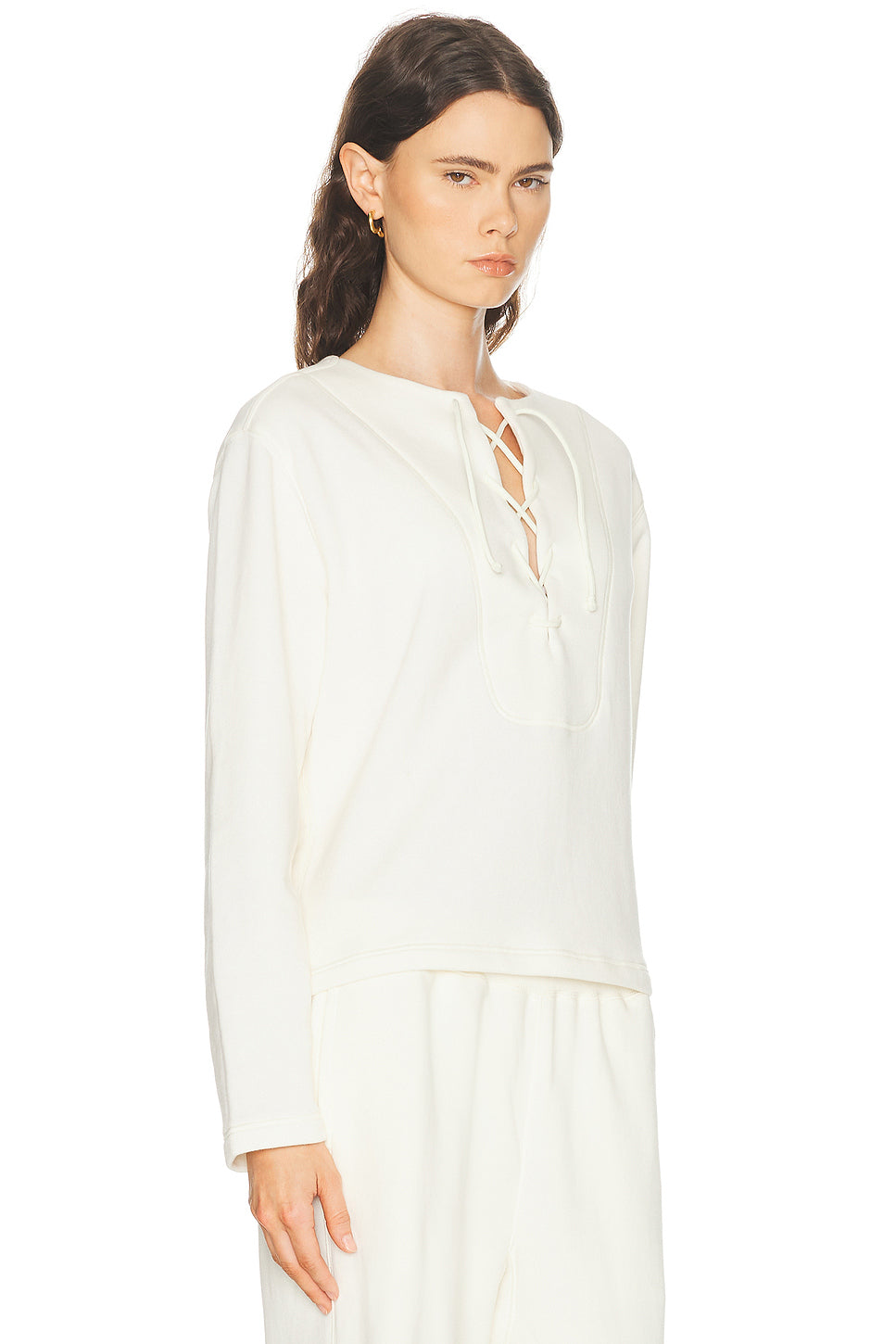 Daphne Lace Up Sweater