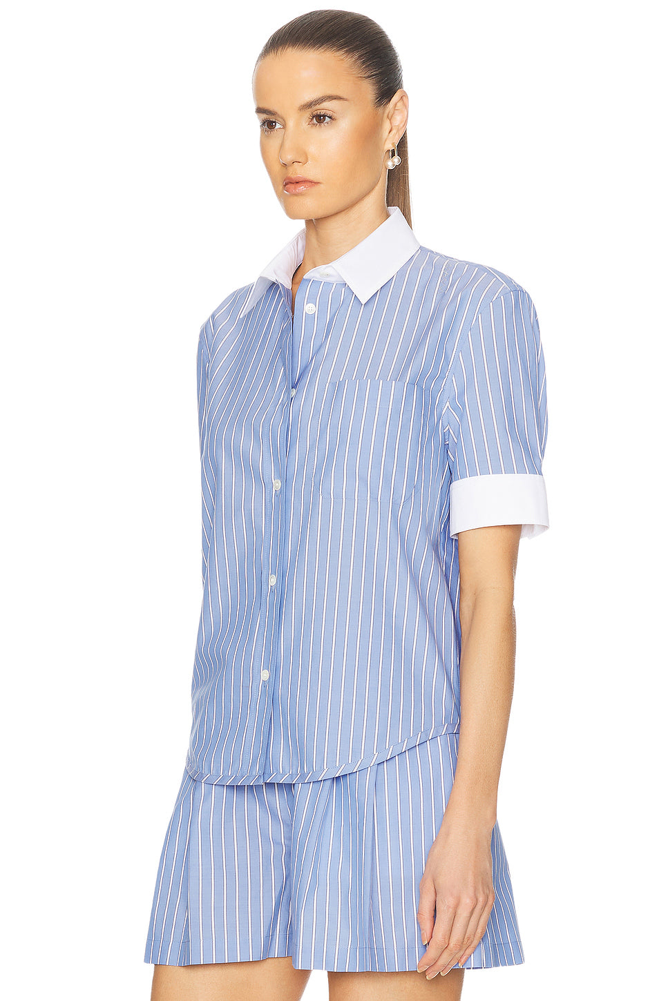Short Sleeve Button Up Top