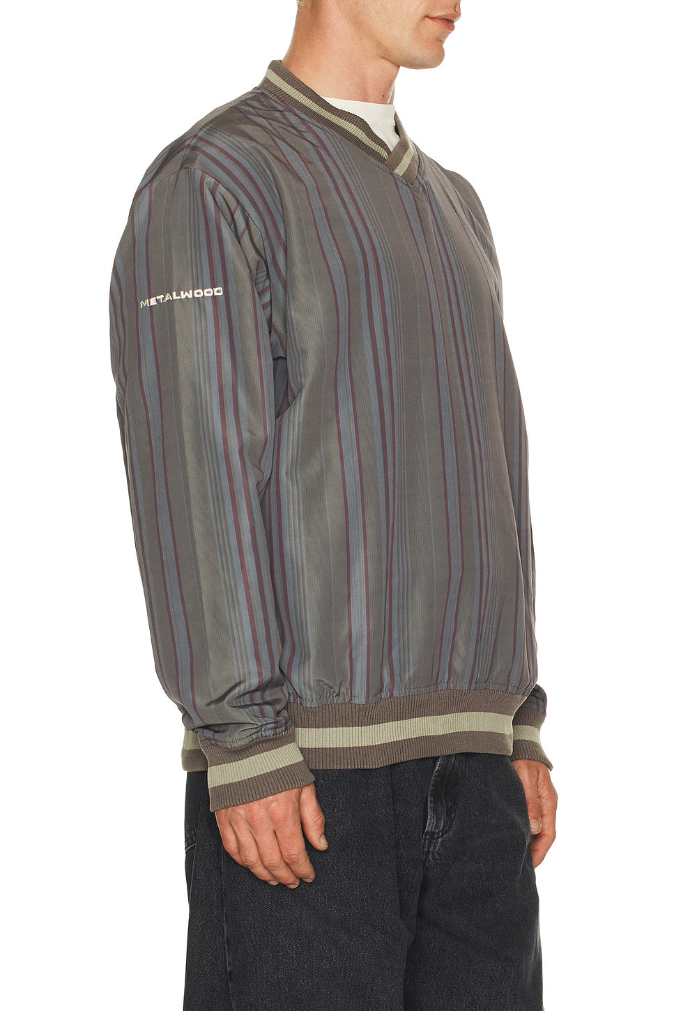 Lined V Neck Pullover